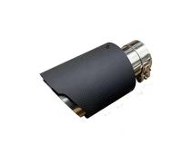 Car End Pipes 1 Piece Automotive Universal Stainless Steel Exhaust Pipe Muffler Carbon Fiber Trim Tail Pipe Exhaust Tip Exhaust Tip Exhaust Tailpipe(51mm IN-114mm OUT)