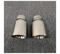 Car End Pipes 1 Piece Exhaust Muffler Tip Stainless Steel Bevel Car TailPipe Decoration Exhaust Pipe Accessories Inlet Rear Muffler Tip Tail(60mm In-76mm Out)