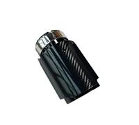 Car End Pipes 1 Piece Glossy Black Carbon Fiber Car Exhaust Tip Nozzle Muffler Tail Pipe For Golf 7