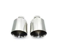 Car End Pipes 1 Piece Universal Exhaust Tip Stainless Steel Car Exhaust Muffler Tip Tailpipe Oblique Mouth 63mm Inlet Tips Rear Muffler Tip Tail(ID54MM OD101MM)