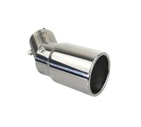 Car End Pipes 1PC Adjustable Exhaust Tip Stainless Steel Decoration 38-54mm Screw 55-60mm Weld Exhaust Muffler(Silver)