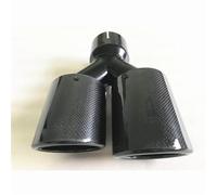 Car End Pipes 1PC Car Modification Universal Dual Glossy Black Automobile Exhaust Pipe Muffler Carbon Fiber Tip