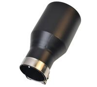 Car End Pipes 1PC Universal Car Accessories Stainless Steel Curly Flange Muffler Matt Black Tip End Pipe Exhaust Tube Pipe(60-89mm)