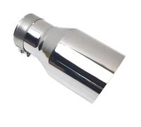 Car End Pipes 1Pc Universal Slashed Stainless Steel Angled Flange Exhaust Pipe Curly Muffler Tip Slash Cut(54-89MM)