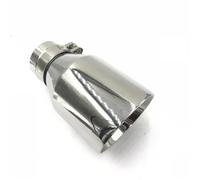 Car End Pipes 1pcs Inlet 63mm Outlet 90mm Car Slant Cut Universal Tip Exhaust Muffler Tip 304 Stainless Steel Chrome Pipe Tail Pipe Exhaust Pipe Cap(70MM IN 101MM OUT)