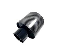Car End Pipes 1Piece Slanted Carbon Black Exhaust Tips Glossy Muffler Exhaust Tip Universal Carbon Muffler Pipes Tailpipe Trims Rear Muffler Tip Tail(ID 51mm-OD 115mm)
