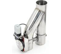 Car End Pipes 2.0/2.5/3 Inch Stainless Steel Doubled Valve Pipe Muffler Cut Out Bypass Exhaust Trim Down Tube Exhaust Tips