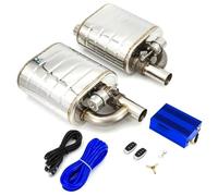 Car End Pipes 2/2.36/2.5/2.75/3 Inch Car Vacuum Exhaust Sounds Valve Muffler With Double Remote Controller End Pipes(60mm)
