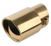 Car End Pipes 2.5" 1PCS Inlet Car Auto Exhaust Muffler Tip Pipe Stainless Steel Chrome Trim Rear Tail Throat For Most Cars Tailpipe(Golden straight)