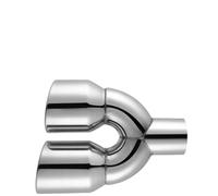 Car End Pipes 2.5" In 3.5'' Out 9. Long Bolt-on Dual Exhaust Tip Rolled Square End One Change Two Double Edge Cut Bent Tailpipe Car Exhaust End Pipe