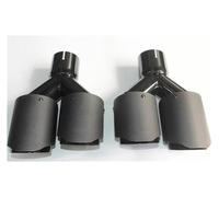 Car End Pipes 2PCS Inlet 63mm Outlet 89mm For Carbon Fiber Exhaust Tip Matt Black Color Exhaust Pipe Muffler Tail Pipe Exhaust Pipe Cap(70MM IN-101MM OUT)