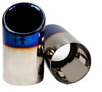 Car End Pipes 2Pcs/Set 7.6cm/2.99in Stainless Steel Car Exhaust Muffler Tip Pipes Covers For A1 A3 For A4 TT 2009-2015 Tail Pipe Exhaust Pipe Cap(Toasted Blue-8cm)