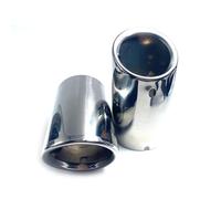 Car End Pipes 2Pcs/Set Chrome Plating Stainless Steel Car Exhaust Muffler Tip Pipes Covers For For A1 For A3 For A4 For TT 2009-2015(Silver)