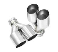 Car End Pipes 2PCS Stainless Steel Quad Exhaust Tip ID63mm Inlet Slant Cutting 76mm 89mm 101mm Outlet Muffler Tailpipe Nozzle(ID60MMOD101MM)