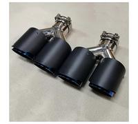 Car End Pipes 2Pcs Y Pipe Dual Car Universal Exhaust Tips Blue Stainless Double Exit Exhaust Pipes Muffler Tailpipe Exhaust Tailpipe(ID 60MM-OD 101MM)