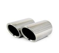 Car End Pipes 70mm Car Exhaust Muffler Tip Pipe Cover For BMW For E90 For E92 For 325i 2006-2010 For 328i 2007-2010 Rear Muffler Tip Tail(2pcs Silver)