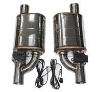 Car End Pipes Adjustable Valve Angle Silencer Universal 1 Pair 2pcs Car Exhaust Electric Valve Control Exhaust Pipe Kit Tail Pipe Exhaust Pipe Cap(63MM Type A)