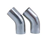 Car End Pipes Automobile Exhaust 19/25/38/51/63/76Mm Pipe Outer Diameter Butt Welding 45 Degree Elbow 304 Stainless Steel Exhaust Tailpipe Tail Throat(A)