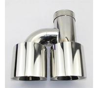 Car End Pipes Car Accessories Stainless Steel And Bright Face Without Marked H-type Double Outlet Straight Edge Exhaust Pipe Tailpipe(63MM-101MM 1)