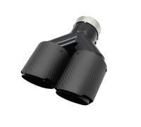 Car End Pipes Car Carbon Fiber Matte Muffler Tip Y Shape Double Exit Exhaust Pipe Mufflers Nozzle Decoration Universal Stainless Tail Pipe Exhaust Pipe Cap(Left 60mm-76mm)