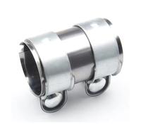 Car End Pipes Car Exhaust Clamp Stainless Steel 45mm 50mm 55mm 60mm 65mm 70mm 76mm Exhaust Tube Pipe Joiner Sleeve Clamp Adjustable Tip Exhaust Tailpipe(50mm(2 in))