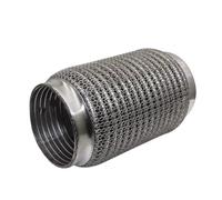 Car End Pipes Car Exhaust Tube Telescopic Flexible Connection Steel Mesh Bellows Stainless Steel Muffler Pipe Connector Welded Universal Tailpipe(60MM-203MM)