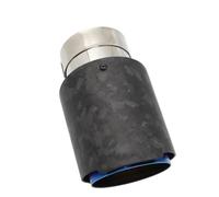 Car End Pipes Car Matte Pattern Carbon Fiber Muffler Tip Exhaust Pipe Mufflers Nozzle Universal Straight Stainless Blue Tail Pipe Exhaust Pipe Cap(54mm-89mm)