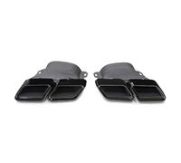 Car End Pipes Car Quad Exhaust Tip Stainless Steel For Mercedes For Benz For C63 W205 C200 C300 C180 C260 2015+ Muffler Tips Tailpipe Nozzle Tail Tube(Black)