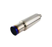 Car End Pipes Car Rear Exhaust Muffler 2.5'' Inlet 4'' Outlet 5'' Body Stainless Steel Sport Pipe Exhaust Tailpipe(Without logo)