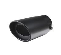 Car End Pipes Car Stainless Steel Car Exhaust Tip 2.5 Inch Inlet 3.3 Inch Outlet Adjustable Chrome-Plated Tailpipe For 1.7-2.5 Inch Exhaust Pipes Rear Muffler Tip Tail(Black)