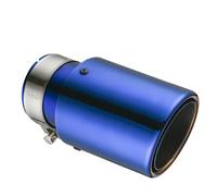 Car End Pipes Car Stainless Steel Muffler Tip Exhaust System Universal Crimping Blue Decoration Exhaust Pipe Mufflers(60mm-101mm)