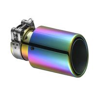 Car End Pipes Car Stainless Steel Muffler Tip Exhaust Universal Crimping Multicolor Decoration Exhaust Pipe Mufflers Tail Pipe Exhaust Pipe Cap(51mm-76mm)