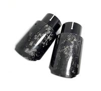 Car End Pipes Car Style Forged Fiber Carbon Stainless Steel Black Muffler PIpe Glossy Exhaust Muffler Tip For E63 For E90 Exhaust Tailpipe(51MM IN 76MM OUT)