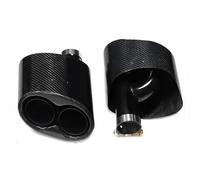 Car End Pipes Carbon Fiber Car Exhaust Pipe Tip For RS3 RS4 RS5 RS6 RS7 A6 A7 A5 A4 A3(Style A Black)