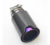 Car End Pipes Carbon Fiber Stainless Steel Universal Exhaust Pipe Muffler Pipe Purple Carbon Fiber Exhaust Tips Accessories Tail Pipe Exhaust Pipe Cap(70MM IN -93MM OUT)