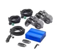 Car End Pipes Electric Exhaust Control Valve Dual Set with Remote Cutout Control for 2"/2.36"/2.5"/2.75"/3" Pipe 2pcs Valve End Pipes(2.75inch Set)