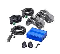 Car End Pipes Electric Exhaust Control Valve Dual Set with Remote Cutout Control for 2"/2.36"/2.5"/2.75"/3" Pipe 2pcs Valve End Pipes(2.5 inch Set New)