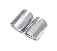 Car End Pipes Exhaust Pipe Muffler Tip Tailpipe For B&MW 3 Series G20 G21 320D 330 2023 2024 Series Exhaust System Nozzle Car Tail Muffler(L R Silver)