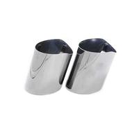 Car End Pipes For BMW 5 Series 520i 525i 528i 530i 535d 535i F10 F11 F18 F07 GT E39 E60 E34 E61 2piece Car Exhaust Muffler Tip Exhaust Tips(Silver)