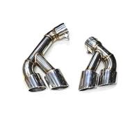 Car End Pipes For BMW F15 X5 35i 2014-2018 UP X5M Look Carbon Fiber Quad Car Exhaust Tip Stainless Steel(Silver 35i)