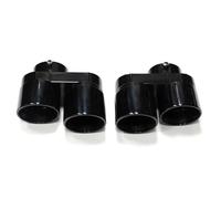 Car End Pipes For BMW G05 X5 G06 X6 G07 X7 2019+ Quad Carbon Fiber Exhaust Tip No Welding Nozzle(Black A)