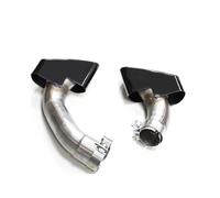 Car End Pipes For BMW X5 F15 28i 30i 2014-2018 Stainless Steel Square Muffler Tip Car Exhaust Pipe X series Tailpipe Nozzle(Black 28i)