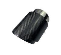 Car End Pipes For BMW X5 F15 E70 X6 F16 Exhaust Tip Muffler Pipe Matte Carbon Fiber 86mm Inlet 1piece Exhaust Tips(Glossy black)
