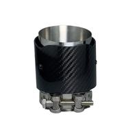 Car End Pipes For BMW X5 F15 E70 X6 F16 Exhaust Tip Muffler Pipe Matte Carbon Fiber 86mm Inlet 1piece Exhaust Tips(Matte silver)
