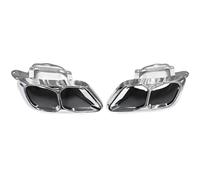 Car End Pipes For BMW X5 X6 X7 G05 G06 G07 Upgrade M50i M60i Look Muffler Tip Quad Nozzle Exhaust Trim(Silver B)