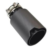 Car End Pipes FOR e46 f30 xf 1pc Matte Black Carbon Fiber Stainless Steel Exhaust Muffler Auto Parts Retrofit Tip Tail Parts End Pipes(51MM IN- 93MM OUT)