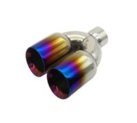 Car End Pipes For Golf 63MM Exhaust Muffler Tip Universal 2.5inch Inlet 89/101mm Outlet Stainless Steel Double Wall(63-89MM Blue)