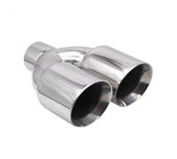 Car End Pipes For Golf 63MM Exhaust Muffler Tip Universal 2.5inch Inlet 89/101mm Outlet Stainless Steel Double Wall(63-101MM Silver)