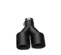 Car End Pipes FOR GTI FOR MK7 FOR Golf7 Universal Car Exhaust Tip U Type Nozzle 1Pc Double Matte Black Stainless Steel Exhaust Muffler(Right ID63MMOD89MM)