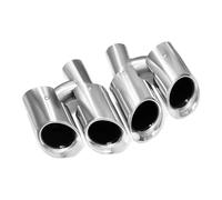 Car End Pipes For Panamera 970 2010-2013 For GTS For Design 304 Stainless Steel Car Quad Exhaust Tip(Silver A)